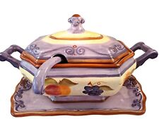 Medici Tabletops Gallery Tureen Ensemble Fruit Scroll Design Flawed See Photos picture