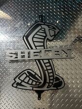 24x24” Silver And Black Powder Coated Custom Shelby GT500 Mustang Hood Prop picture