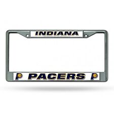 indiana pacers nba basketball logo chrome license plate frame made in usa picture