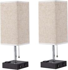 IMIKEYA 2pcs Fabric Shade Table Lamp lamp for Bedroom As Shown  picture