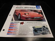 1991 Mitsubishi 3000GT RHD Spec Sheet Brochure Photo Poster picture