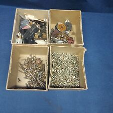 Vintage Lot Of 4 Boxes Of Misc. Screws & Misc. Electrical Parts picture