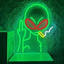 Alien Neon Sign LED Light Red Yellow Green Decor Bedroom Party Wall picture