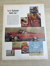 Ford Galaxie 500 XL Red Convertible Car 1962 Vintage Print Ad Life Magazine picture