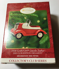 HALLMARK KIDDIE PEDAL CAR CLASSICS 1938 GARTON LINCOLN ZEPHYR 2000 Club Ornament picture