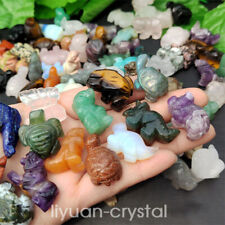 100pc Mix Natural Quartz Crystal Hand Carved MiniAnimals Skull Healing Wholesale picture