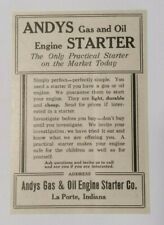 1914 Andys Gas & Oil Engine Starter Co. Advertisement La Porte, Indiana picture