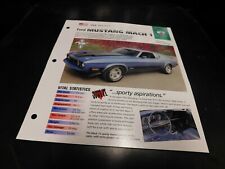 1969-1973 Ford Mustang Mach 1 Spec Sheet Brochure Photo Poster 70 71 72 picture