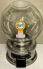 Ford 10C Cent Dime Gum Gumball Machine SS Chrome Plastic Chute Cover Old Globe picture