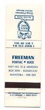 Matchbook: Freeman Pontiac & Buick - Boissevain, Manitoba, Canada picture