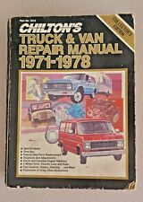 CHILTON'S Truck & Van Repair Manual 1971-1978 Part No. 7012 Collector's Edition picture