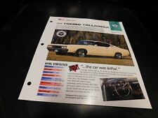 1969 Ford Torino Talladega Spec Sheet Brochure Photo Poster picture