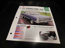 1967 Ford Fairlane 427 Spec Sheet Brochure Photo Poster  picture