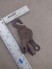 Vintage USA Chile Mfg Co. Pulley Block w/ Rope Brake Indianapolis Indiana Single picture