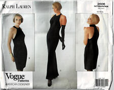 Vtg Ralph Lauren PATTERN for Miss' Cocktail Dress Sz 12-14-16 UNCUT Vogue 2606 picture