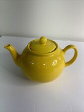 PRISTINE ENGLAND PIER 1 IMPORTS TEA KETTLE, VINTAGE, CERAMIC, SUNNY, YELLOW Read picture