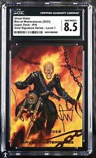 2022 Upper Deck Marvel Masterpieces Ghost Rider Gold Signature  #19 Santos 8.5nm picture