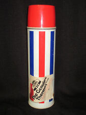 Genuine Thermos Stripe Tall Metal Glass Hot Cold Beverage  NOS (BB7). picture