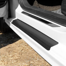 4pcs Car Stickers Carbon Fiber Door Sill Protector Scuff Plate Trim Accessories picture