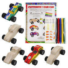 Wood DIY Car Kit 5pk, Unfinished Race Car Craft Project for Kids picture
