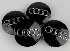 Sets of 4 Alloy Wheel Hub Centre Caps Black Fits Audi A3 A4 TT A5 A6 A8 (60mm) picture