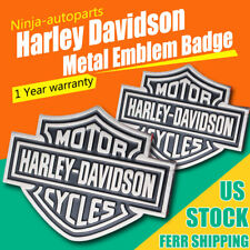 1 Pair Metal Fuel Tank Badge Emblem For Harley Davidson 3D Iron Sticker US picture