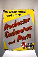 Vintage Rochester Carburetor Gm Sign Board Porcelain Enamel Advertising Auto Par picture