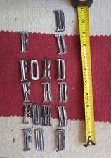 Vintage Salvage 1960s Ford Galaxy Trunk Emblems Letters LOT For Restoration picture
