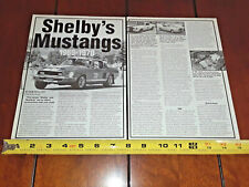 1965 1966 1967 1968 1969 1970 SHELBY GT350 GT500 ORIGINAL 2000 ARTICLE picture