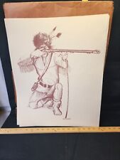Vintage Bob Dorman Art Lithograph Print Western Cowboy Mountain Man 2 Avail #2 picture