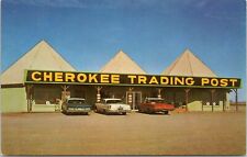 Cherokee Trading Post, Clinton Oklahoma, Route 66- Chrome Postcard -Standard Oil picture