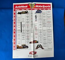RARE 1993 Chevrolet AutoWeek MotorSports Formula One IndyCar Nascar NHRA Poster picture