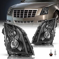 For 2008 2009 2010 2011 2012 2013 2014 Cadillac CTS Black Halogen Headlights Set picture