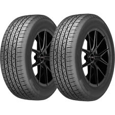 (QTY 2) 245/60R18 Continental Cross Contact LX25 105T SL Black Wall Tires picture