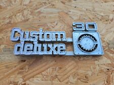 1975-1980 Chevrolet Chevy Custom Deluxe 30 Side Fender Emblem *One Pin Broken* picture