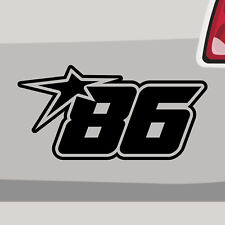 Starting Number 86 Sticker Race Sticker Winner Cup Car Bike Decal Vinyl GP Start picture