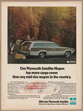 1973 Plymouth Satellite Wagon Vintage Print Ad More Cargo Room Mid Size Chrysler picture