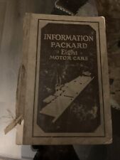 INFORMATION PACKARD EIGHT MOTOR CARS BOOKLET MANUAL BOOK COPYRIGHT 1930 picture