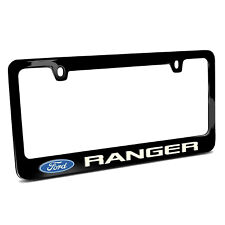 Ford Ranger 3D Night Glow Luminescent Logo on Black Metal License Plate Frame picture