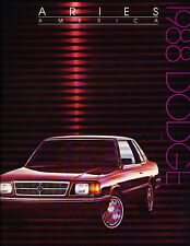 1988 Dodge Aries America K Deluxe Sales Brochure Catalog picture