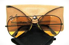 Ray-Ban USA Vintage 1990s B&L Aviator Ambermatic Deep Groove Nr.Mint Sunglasses picture