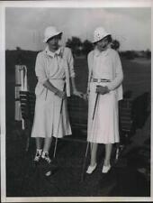 1934 Press Photo Mrs Dodge Sloane & Melissa Yuille golf at Palm Beach Fla picture