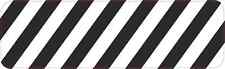 StickerTalk Black and White Caution Stripe Sticker, 10 inches x 3 inches picture