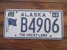 1968-69 Alaska passenger license plate picture