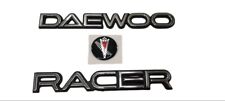 DAEWOO, LEMANS And RACER Emblem In Metal with Grill Logo Set Of 3 Piece picture