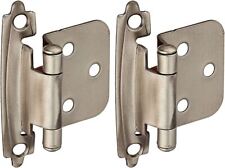 Pair Variable Overlay Self Closing Hinge Heirloom Silver picture