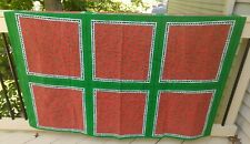 VTG 70s KATJA SWEDEN COTTON TABLECLOTH CHILI PEPPERS RED GREEN BLACK SIGNED NOS picture