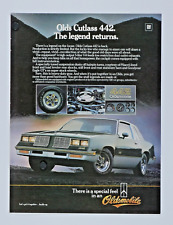 1984 Oldsmobile Cutlass 442 The Legend Returns Vintage Original Print Ad 8.5x11