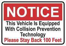 10x7 Notice Collision Prevention Technology Magnet Car Vehicle Magnetic Sign picture