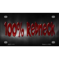 100% Redneck Novelty Mini Metal License Plate Tag picture